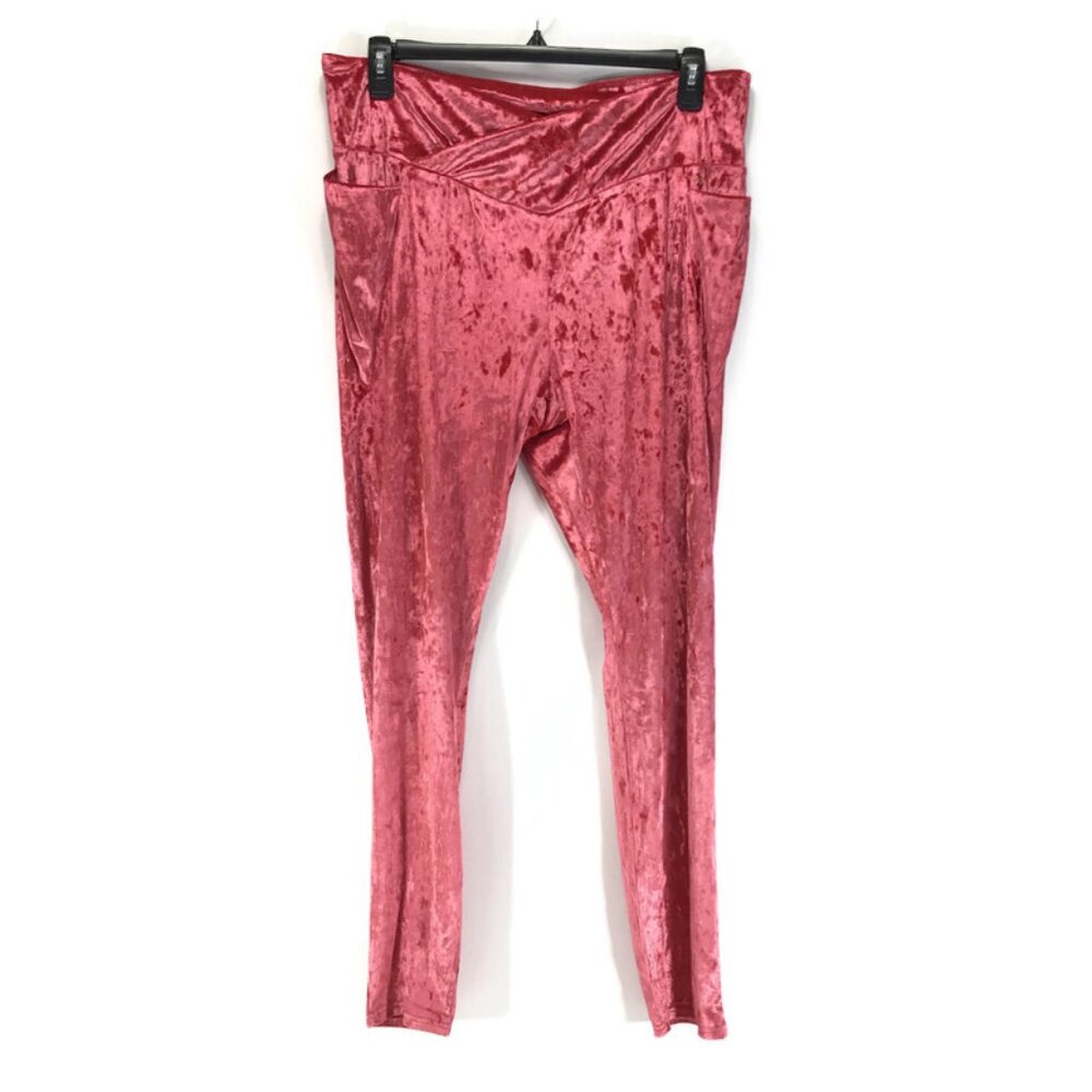 Fabletics High Waisted Crushed Velour Crossover Legging Women's Plus 4X Active